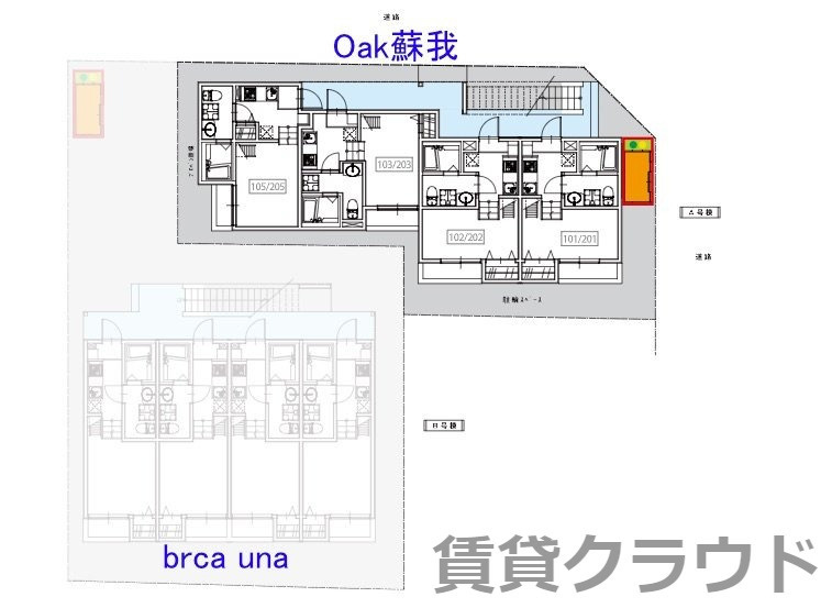 Oak蘇我オークソガの区画図|お気軽にお問い合わせください♪
