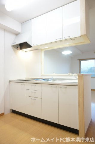 熊本市東区月出７丁目の賃貸マンションのキッチン