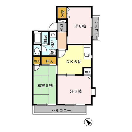【間取り】 | グランドサン伍番館