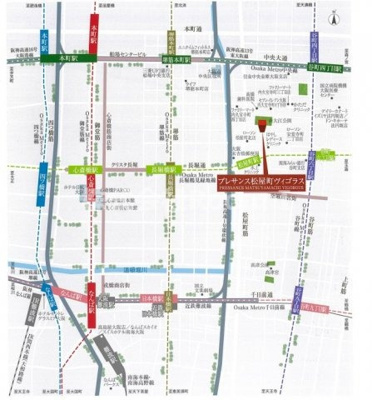 【地図】 | プレサンス松屋町ヴィゴラス