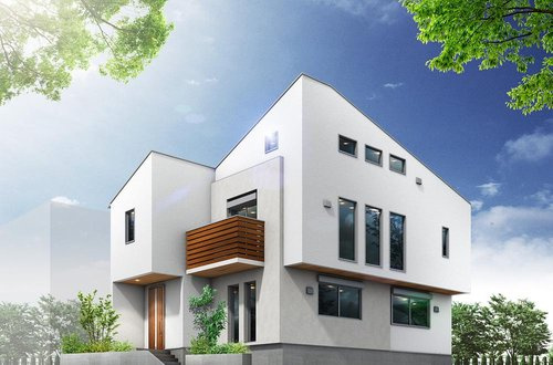 【横浜市保土ケ谷区岩井町321新築戸建て１号棟】★仲介手数料無料★（富士見台小学校・岩井原中学校）の外観パース|保土ケ谷区岩井町の全3棟の新築分譲住宅のご紹介です。