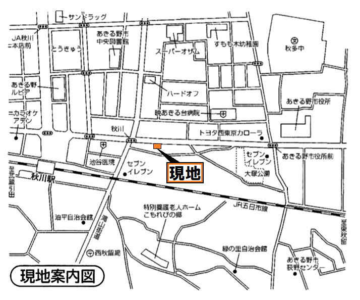 長井駐車場の地図