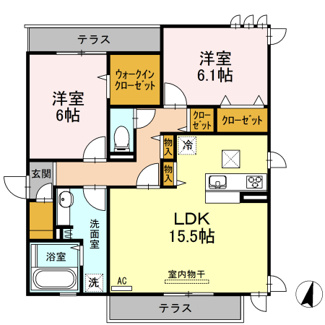 【間取り】 | ヴィルヌーヴ　ドゥ