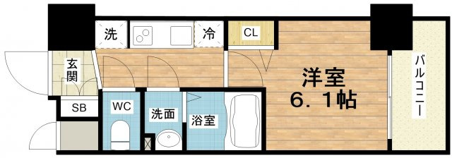 【間取り】 | プレサンス南堀江ザ・センス