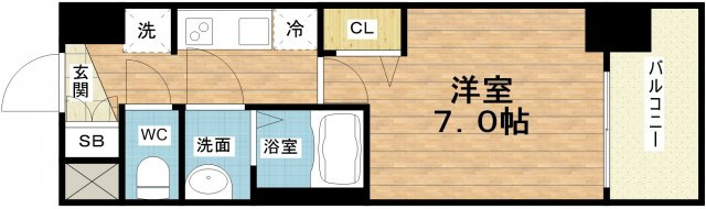 【間取り】 | プレサンス大国町アドロッソ