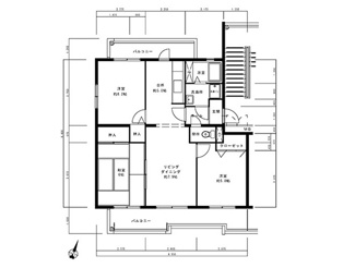 【間取り】 | 井吹東シティコート2号棟（Fタイプ）