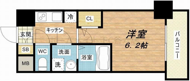 【間取り】 | S-RESIDENCE南堀江