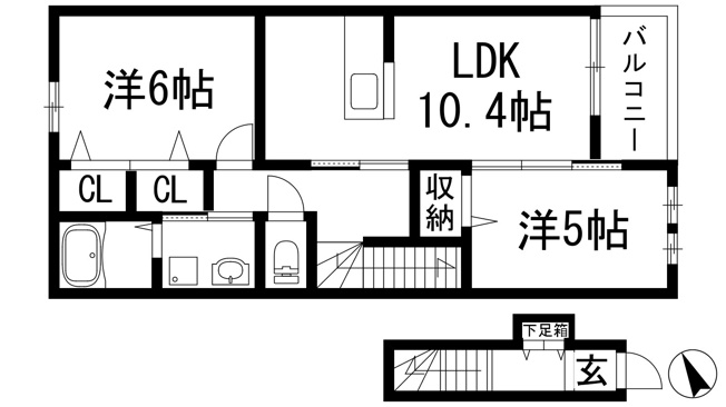 【間取り】 | ノホ・エカヒ昆陽