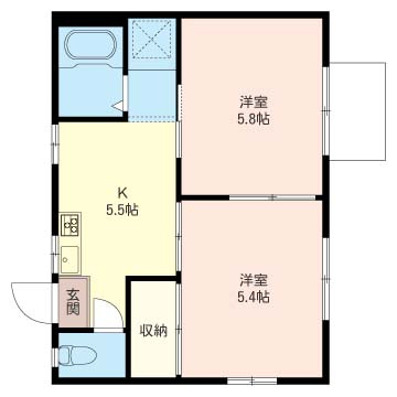 芙蓉ハイツの間取り
