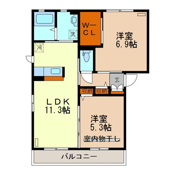 【間取り】 | ヴァン・コリーヌⅠ