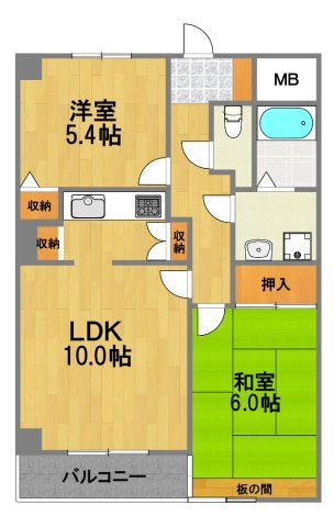 【間取り】 | 昭島コートエレガンスC