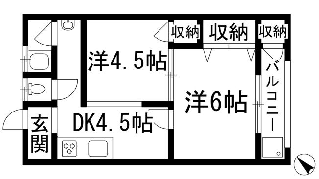 【間取り】 | ビーコート清荒神