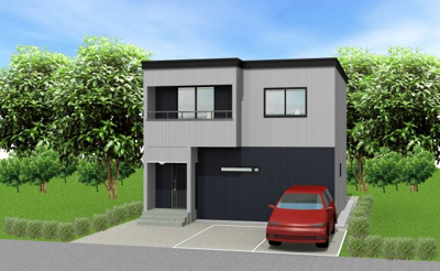 【外観パース】 | （仮）明野新町新築戸建A棟