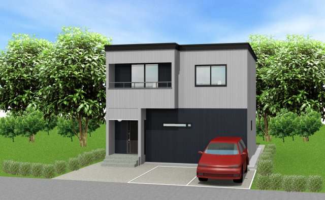 【外観パース】 | （仮）明野新町新築戸建A棟