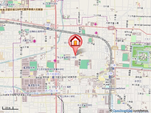 サニーハイツ西ノ京（旧サニーハイツイカイ）の地図