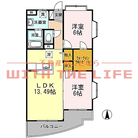 メゾンドーム【10，000円キャッシュバック対象物件】の間取り