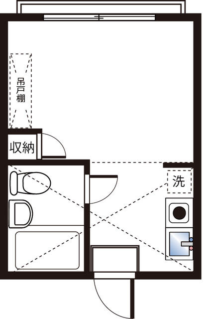 一人暮らしにはピッタリの間取り