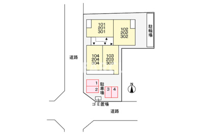 【区画図】 | シャルマン　東寺西