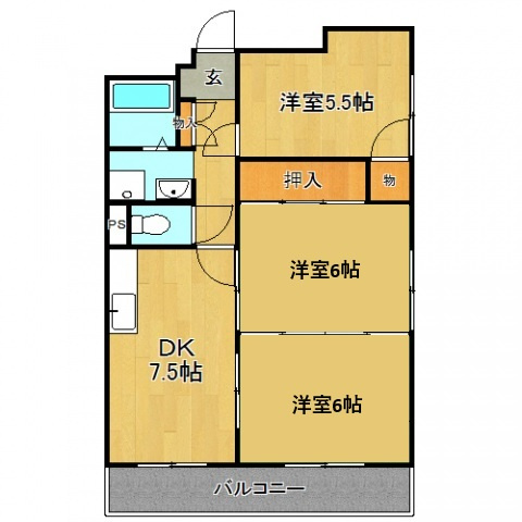 Calm西条中央の間取り