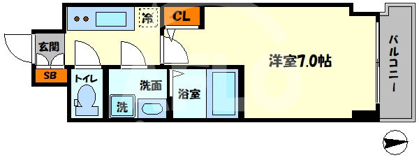S-RESIDENCE福島Alovita(エスレジデンス福島アロヴィータ)の間取り|S-RESIDENCE福島Alovita(エスレジデンスフクシマアロヴィータ)　開放感のある間取り