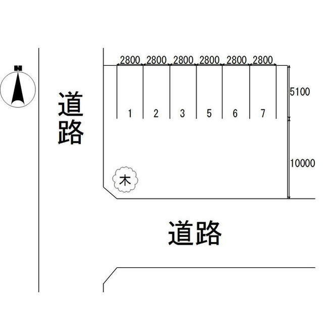 岐阜市日野西２丁目の駐車場のその他|区画図