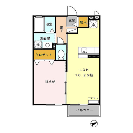 【間取り】 | レセンテ石塚　A