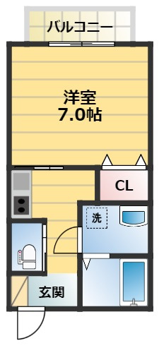 パレスハナテンⅠの間取り