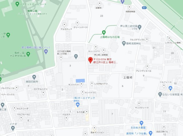 クレイノSunrise上篠崎の地図