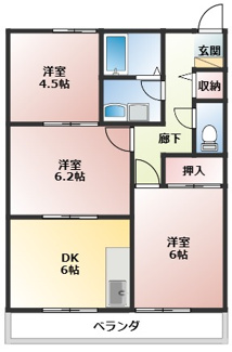 【間取り】 | サンガーデン有田Ⅰ