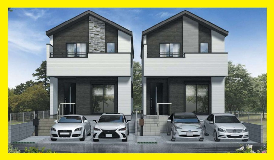 越谷市東越谷新築戸建て　上部吹抜けの明るいリビング♪