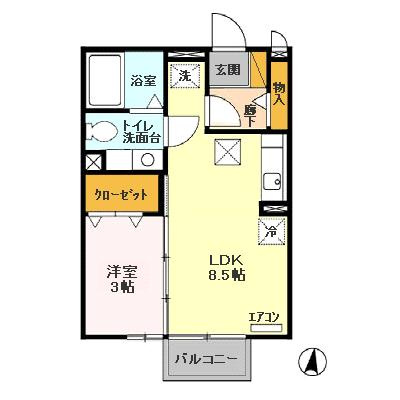 マロンハイム Ａ・Ｂの間取り