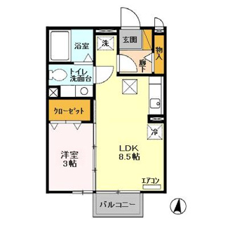 【間取り】 | マロンハイム Ａ・Ｂ