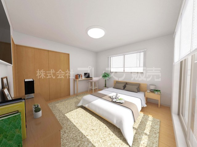 奈良市学園南２丁目の新築一戸建の洋室|１号地２階洋室（主寝室）完成イメージ