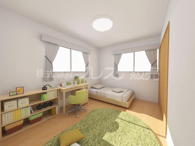 奈良市学園南２丁目の新築一戸建の洋室|１号地２階洋室（子供部屋）完成イメージ