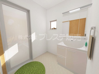 【洗面所】 | １号地洗面完成イメージ／シャワー付き洗面化粧台