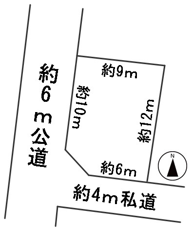 ５９４３８　岐阜市向陽町土地の区画図