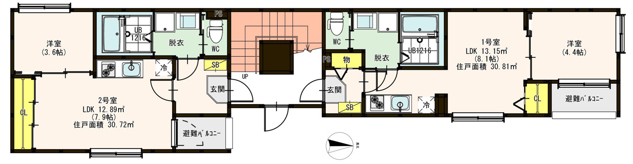 Harmony Terrace 本陣の区画図