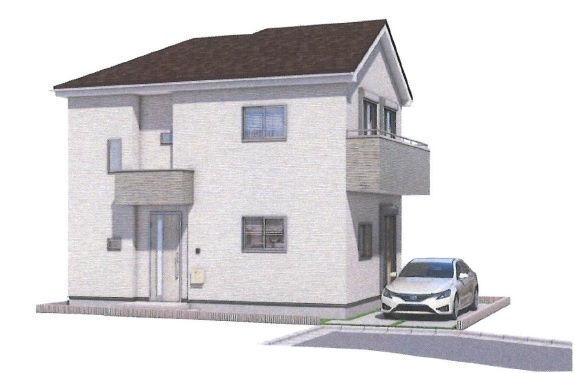 川越笠幡2期　新築戸建の外観パース