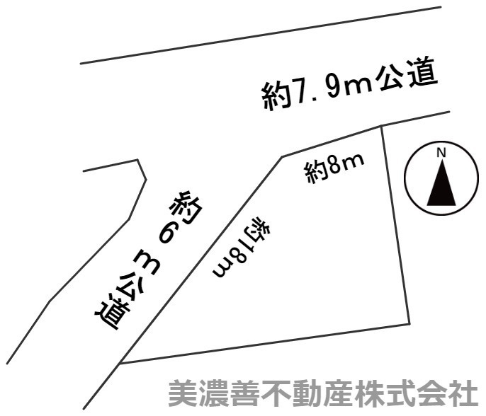 ５９５３５　岐阜市芥見土地の区画図