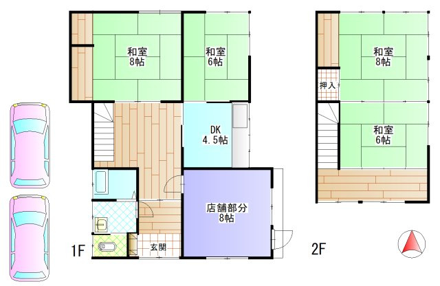 玉島勇崎中古戸建の間取り