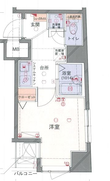 フォルトゥナ文京後楽園の間取り|1K