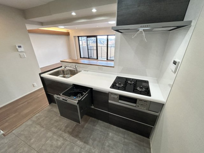 【キッチン】 | ディアエスタ・ミオ甲子園一番町 | 省エネ・衛生的な食器洗乾燥機付