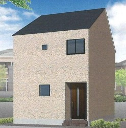 新築戸建（鶴見区尻手2丁目）の外観パース|外観パースです　新築戸建　3LDK+ロフト　敷地面積：66.52㎡　建物面積：85.96㎡　2階LDKには床暖房　南面からの陽当り・眺望良好な立地　