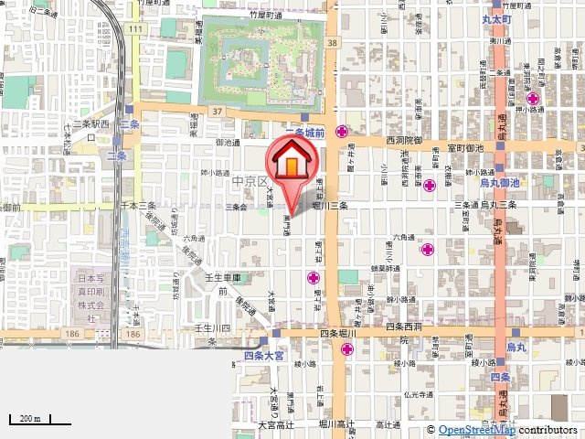 セブンスヘヴン黒門三条の地図