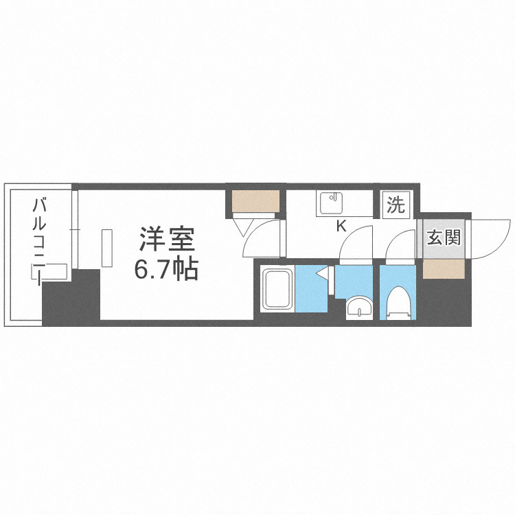 プレサンス立売堀ベルヴィルの間取り