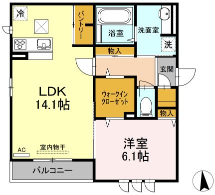 ラムリテンの間取り|インターネット無料！ＡＬＳＯＫホームセキュリティ搭載！