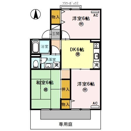 【間取り】 | ピュアハイツ有本Ⅰ