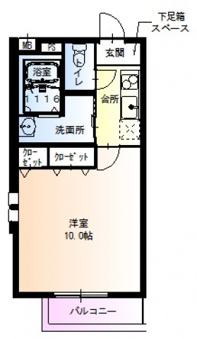 フジパレス吉田本町Ⅱ番館の間取り
