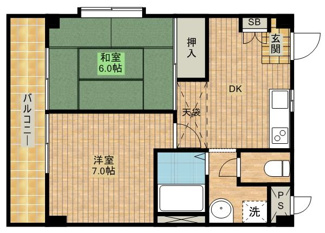 【間取り】 | ハピネス美松Ⅰ