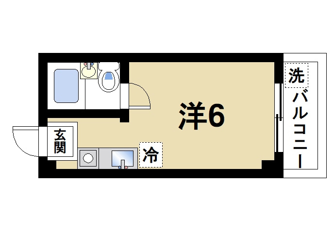 コーポ諏訪西大寺の間取り|使いやすい間取りです